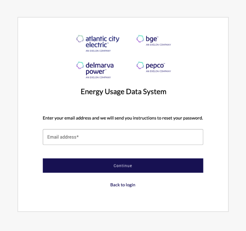 Energy Usage Data System Building Owner Forgot Password