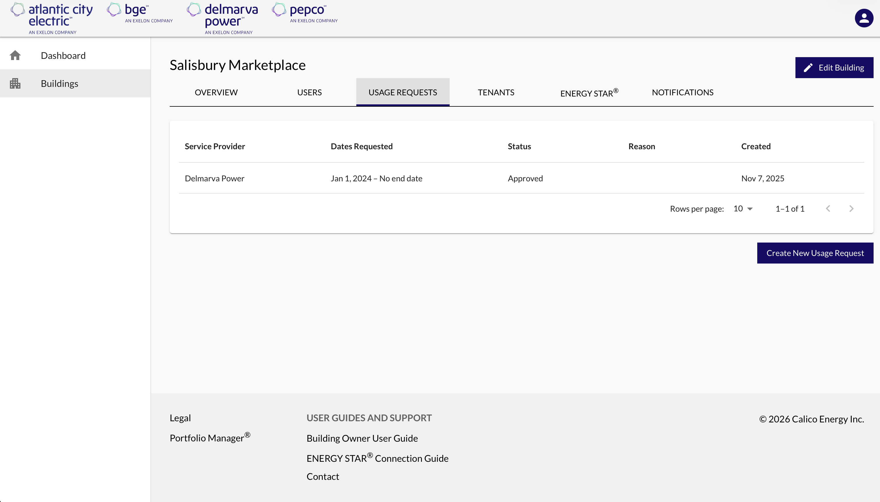 Energy Usage Data System Terms and Conditions