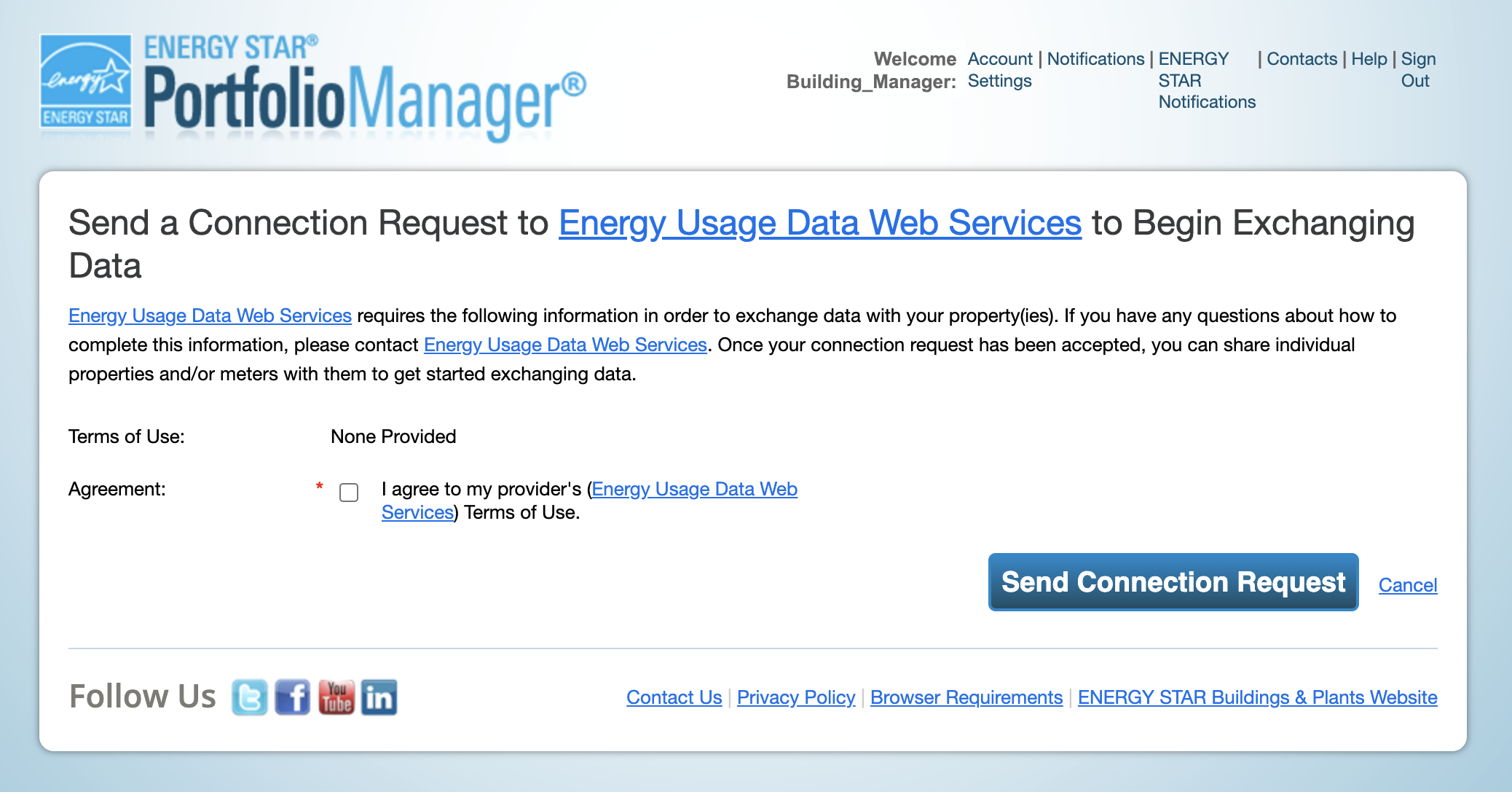 ESPM Send Connection Request